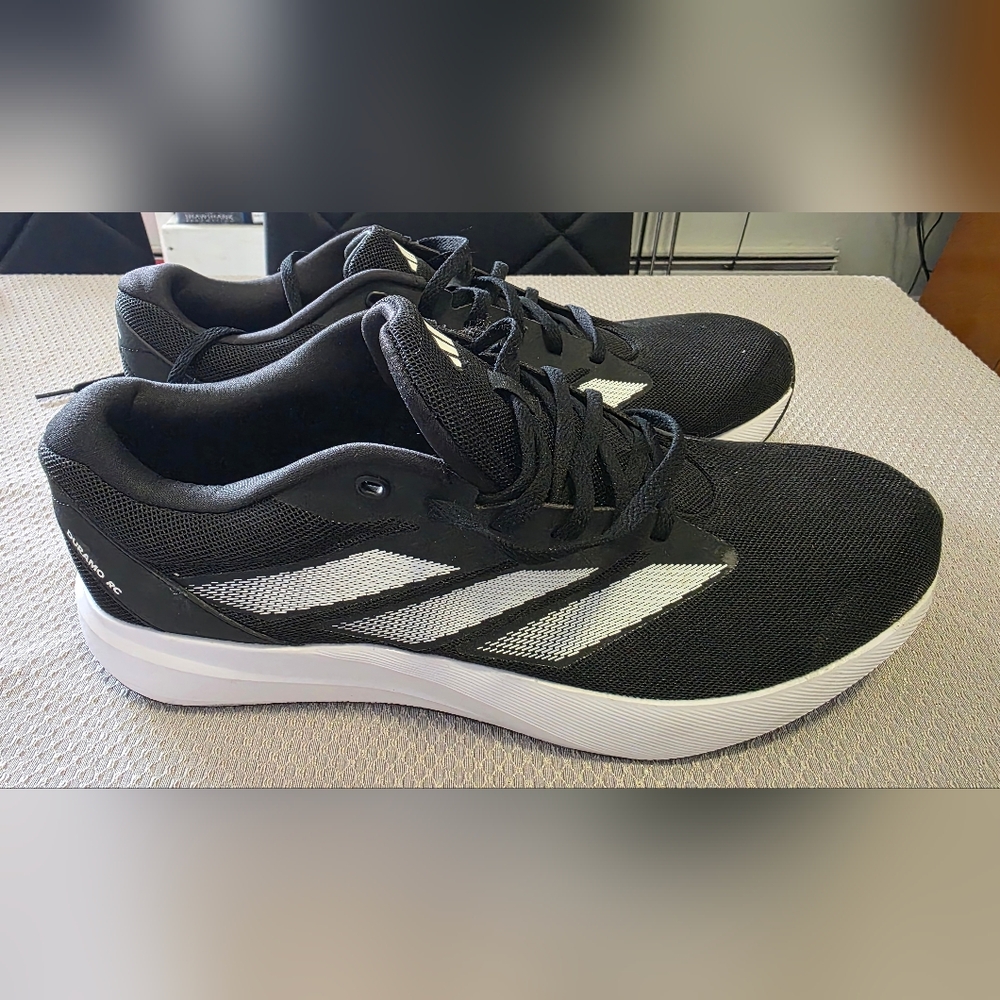 Adidas Men DURAMO RC U Shoes Training Black Sneakers Run GYM Casual Shoe